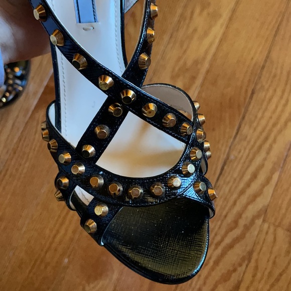 Prada Black studded sandals size 39 - Picture 4 of 12